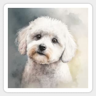 Bichon Frise Watercolour Style Painting Sticker